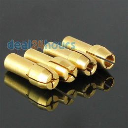 Wholesale-20PCS Brass Collet Set Including 1mm/1.6mm/2.35mm/3.17mm Fits Dremel Rotary Tools 5 Sets Free Shipping
