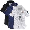 الجملة الجديدة قمصان قصيرة الأكمام أزياء سلاح الجو موحدة قصيرة الأكمام قمصان رجالية اللباس قميص الشحن مجانا