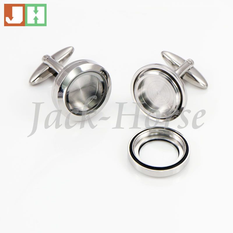 Wholesale-The most popular Waterproof cufflinks 316l stainless steel floating locket cufflink