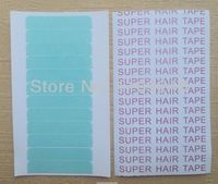 Partihandel-4cm * 0.8cm Dubbelsidig Blå Stark lim Lace Front Wig Tape för Hud Weft Tape Hair Extensions