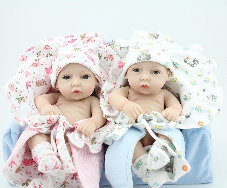 silicone baby twins boy and girl