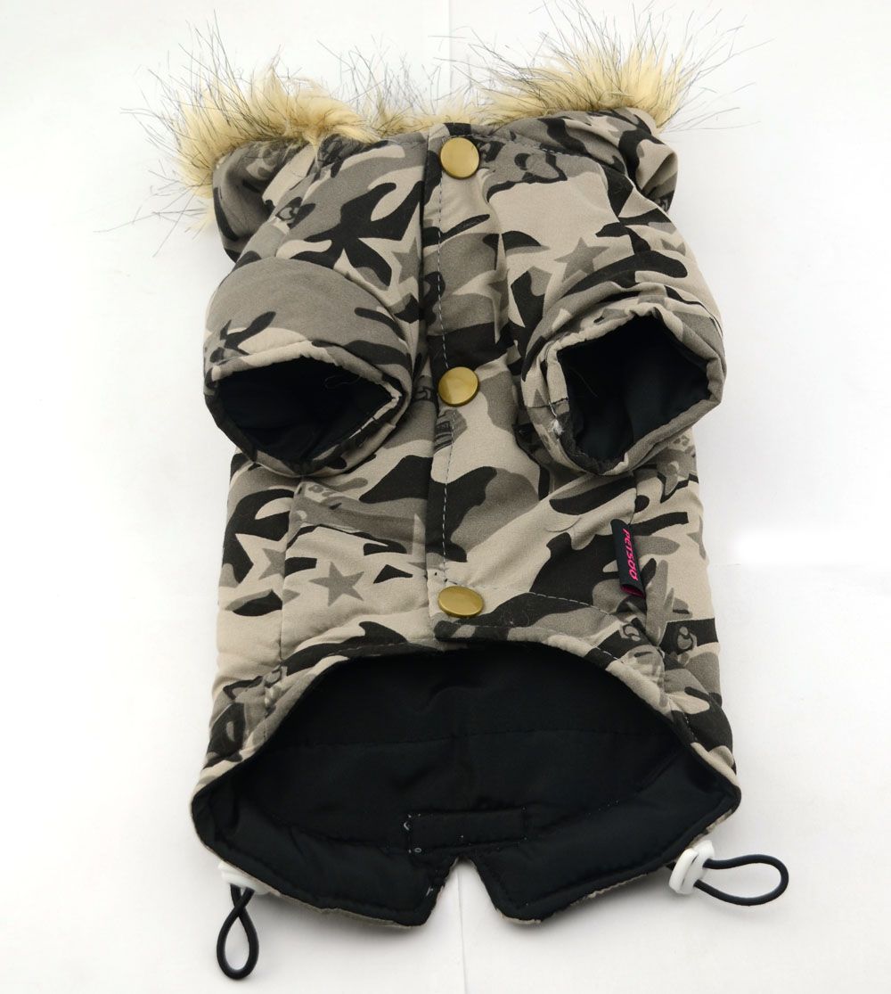 2021 Dogs Camouflage Jacket Pet Winter Apparel Puppies Warm Overcoat