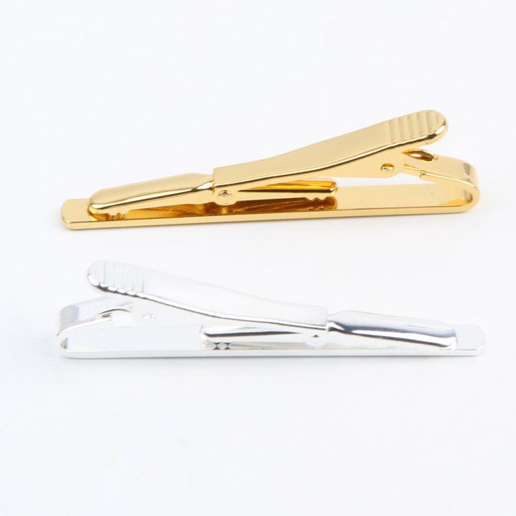 WholesaleMen Tie Necktie Clip Pin Stickpin Gold&Silver Colors