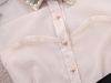 도매 - 벨트 2015 새로운 도착 패션 진주 다이아몬드 캐주얼 드레스 작은 옷깃 거즈 허리 투투 파티 원피스 소녀 귀여운 드레스