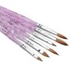 All'ingrosso-HOTSALE 6 pezzi / SET 2 # / 4 # / 6 # / 8 # / 10 # 12 # Kolinsky Sable Brush Pen acrilico Nail Art Builder Brush Design per set di pennelli per unghie acrilici Migliore qualità
