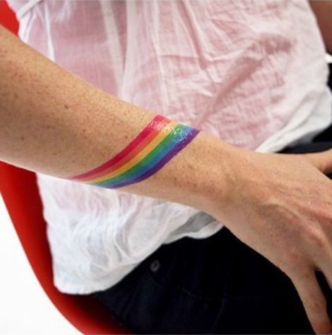 48 PCS Gay Pride Rainbow Temporary Tattoos Lesbian Removable Waterproof Face Body Paint Stickers 3 Style