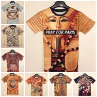 Wholesale Fashion Animal Print D T shirts D Print Pray For Paris Print T shirt Man