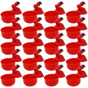 Albums 10/20 PCS Automatische Chicken Water Cup Waterer Bowl Farm Coop pluimvee Drinkwatervoeder voor kuikens Duck Goose Quail drinker