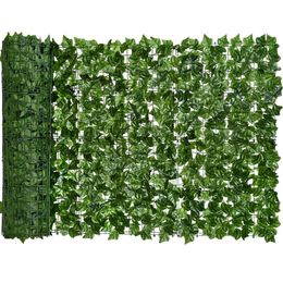 Albums Panneaux de clôture de haie de lierre artificiel 100/300 cm, fausse feuille de lierre verte, écran de clôture de confidentialité pour décoration extérieure de balcon de jardin de maison