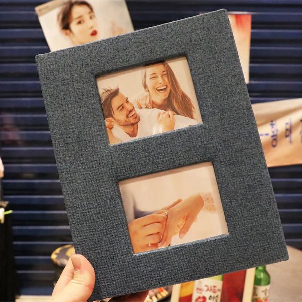 Albums 200 6inch Photo Polaroid Album de couverture de tissu de fenêtre ouverte Album de grande capacité Album de la famille