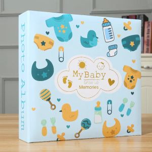 Albums 6inch Photo Album Collection écrivative Enfants Baby Growth Photos 200pcs Highcapacity Hard Shell Paper Interleaf Albums