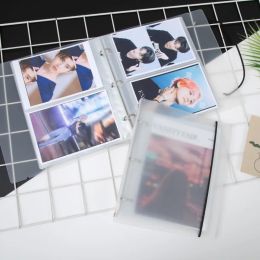 Albums A5 3 Ring Binder Transparant Cover Foto Album PP Inner Page Mouwen Photocard Collect Book voor 3 4 5 6 7 8 inch kaarten