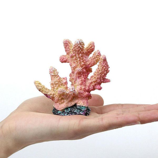 Álbumes Resina Artificial Arrecife de Coral Plantas de Acuario Adorno Paisajismo Equipo de Tanque de Peces Accesorios de decoración de micropaisaje para el hogar