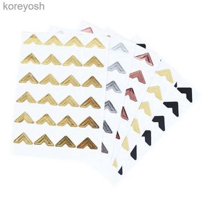 Albums Books 120 Pcs/Lot 5 Sheets Vintage Corner Kraft Paper Stickers For Photo Albums Decor DIY Retro Sticker Frame Decorations ScrapbookingL231012