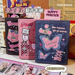 Livres d'albums Imyy A5 Kpop Idol Photo Carte Holder Butterfly Photo Album avec 20 cartes photo intérieures de 3 pouces de 3 pouces pour la collection Q240523