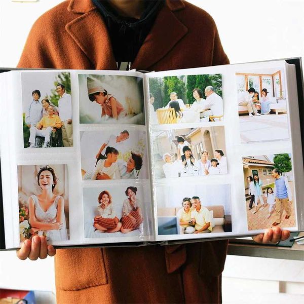 Albums Livres en cuir 6 pouces 800 Album photo avec grande capacité Plugin Family Photo Album Gift Gift Polaroid Photo Album Para Fotografias Q240523