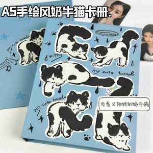 Livres d'albums Autre jardin à domicile A5 kpop idol Photo Album Kaii Blue Cat Photocard Holder Photo Card Binder Collect Book Album For Photos WX5.26