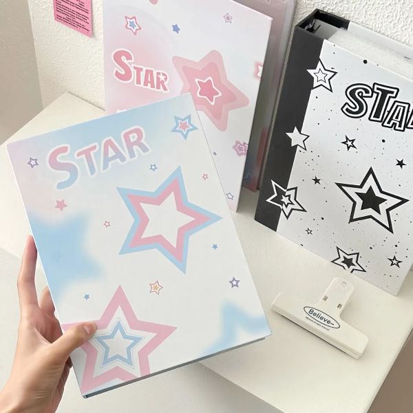 Albums mignons Star A5 Photocard Holder Photo Album Kpop Idol Photocards Binder Collectez le livre Kawaii Storage Albums pour photographies