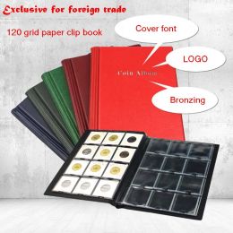 Albums PCCB Hoge kwaliteit Buitenlandse Trade Special voor 120 roosterpapierclips Fit Cardboard Coin Holders Professional Coin Collection Book