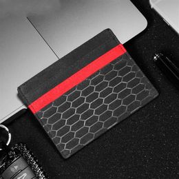 Alcantara Bank Credit ID Card Holder Card Package Coin Purse Men Wallet Thin Case pour Mercedes W204 BMW E46 E90 Audi Mustang202F