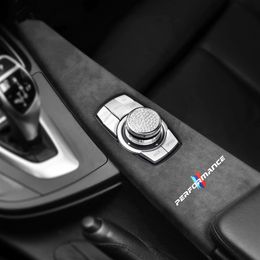 Alcantara Wildleder Wrapping Auto Multimedia Button Panel ABS Abdeckung M Performance Aufkleber Aufkleber für BMW F30 F34 F31 F36 F35 F33 F32250I