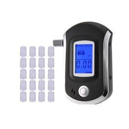 Alcoholisme Test AT6000 Alcohol Tester met 21 Moutieces Professionele digitale ademhaling LCD Dispaly Bafometro alcoholimetro Dhrvo