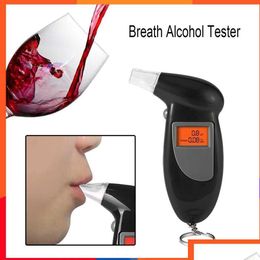 Alcoholisme Test LCD Display Digital Alcohol Tester Professionele politie Alert Breath Device Breathalyzer Analyzer Detector DF Drop Deli DHPJU