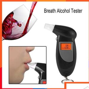 Alcoholisme Test LCD Display Digital Alcohol Tester Professionele politie Alert Breath Device Breathalyzer Analyzer Detector DF Drop Deli Dhnzh