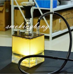 Aleck Hookahs Shisha One Hose Pipes à eau en verre Bong unique Accessoires pour fumer Dab Rigs Outils de dabber arabes