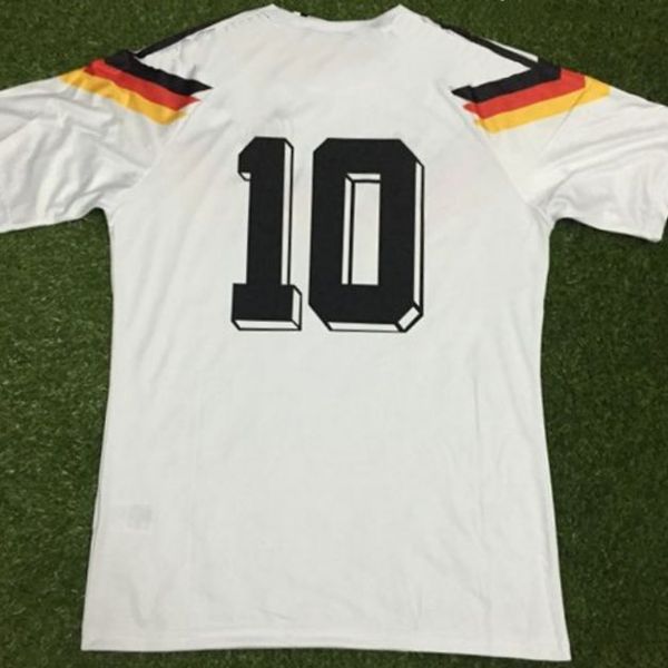 ALEMANIA 1990 maillots de football rétro vintage classique Matthaus Voller Riedle Klinsmann Kohler camisa uniforme Camiseta maillot de football maillot de foot 90