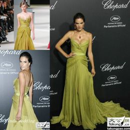 Alessandra Ambrosio Elie Saab avondjurk sexy spaghetti riem lange beroemdheid dragen speciale gelegenheid jurk prom party jurk 241l