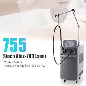 Laser d'épilation Alexandrite 755nm 1064nm longue impulsion Nd Yag machine de beauté pour l'élimination de la pigmentation et des lésions vasculaires