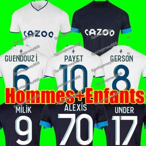 Alexis 22 23 Olympique de Marseille Soccer Jersey Payet 2022 2023 Om Gerson Milik Guendouzi Away Maillot De Foot Kamara Football Shirt