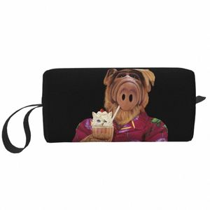 Alf Meme Sac de maquillage Voyage Cosmétique Organisateur Fi Alien Life Form Sci Fi TV Show Stockage Sacs de toilette Dopp Kit Box Case l5Nq #