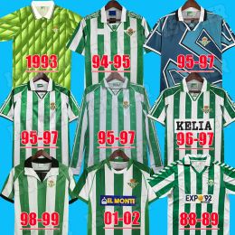 ALFONSO BETIS Retro Soccer Jerseys 88 89 94 95 96 97 98 02 03 04 Chemises de football à manches longues classiques Vintage Joaquin Denilson 1993 1994 1995 1996 1997 1998 2002