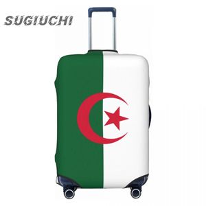 Housse de bagage avec drapeau de pays algérien, accessoires de voyage, sac anti-poussière élastique imprimé, boîtier de chariot de protection 240105