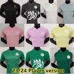 Algerije heren voetballen Jerseys Slimani Mahrez Feghouli Bennacer Atal 2023 2024 Home Away voetbal shirts korte mouw uniformen pre -match training aa