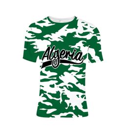 Algérie T-shirt numéro de nom personnalisé gymnase Algerie ports dza country t-shirt Arab Nation Flag Texte de l'imprimé masculin DZ PO Clothes244p