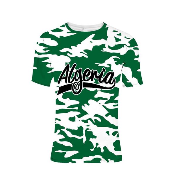 Argelia THISH CHASH Nombre personalizado Gimnasios Algerie Ports DZA Camiseta Country Camiseta Arab Nation Texto de impresión masculina Dz Po Clothing242N