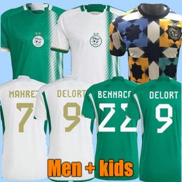 Algerie voetbaljersey Mahrez 2023 Home Away Bounedjah Feghouli Bennacer Atal 22 23 Algerije Maillot de Foot Algeria Men Kids Kit voetbalshirt