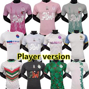 Jerseys de fútbol de Algerie Mahrez 2023 2024 Home Away Bounedjah Feghouli Bennacer Atal 23 24 Maillot de Foot Argelia Versión de jugador de Algeria Camisa de fútbol