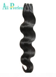 Ali Peerless Hair Peruvian Body Wave Virgin Human Hair 10quot28quot Nature Black Weaving non traité un bundle9119943