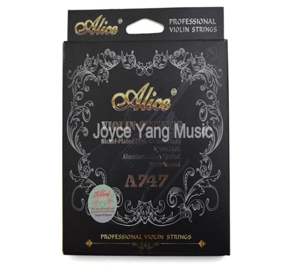 Alice A747 Strings de violín profesional Nickelplated Highcarbon Steel Nylon Core Aleoy Aleoy herida 1st4th Strings3329269