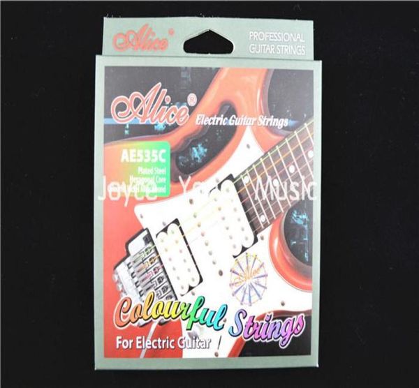 Alice AE535C cordes de guitare électrique colorées cordes plaquées cordes enduites colorées en gros 3839316