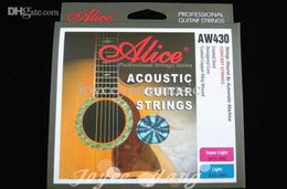 Alice AW430 Super Light Acoustic Guitar Strings Geplated Steel 1st6th Strings Wholes 5815612