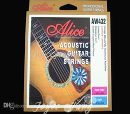 Alice AW432L Colorida Balend Guitar Cordes de guitarra acero plateado 1st6th Strings Woles2611010