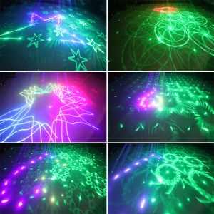 Alien 500MW RGB Laser Bail Line Scanner RG Pattions 2in1 Projecteur DJ Disco Holiday Party Mariage Bar de mariage DMX Effet d'éclairage de scène