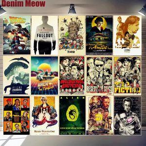 Alien Fallout Pulp Fiction Metal Pinting Vintage Poster Bar Cinema Decoración Classic Movie Wall Signs Metal Tin Signs Plaque 30x20cm W03