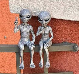 Alien Tuin Hars Standbeeld Mediteren Alien Kunst Standbeeld Sculptuur Ornament Binnen Buiten Decoratie Tuin Buitenaards Decor Q3644863