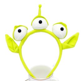 Alien Monster bandeau en peluche globe oculaire Robot bandeau enfants adultes Halloween fête Cosplay accessoires nouveauté mignon cadeau vert249H